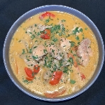 Poulet curry coco et basilic